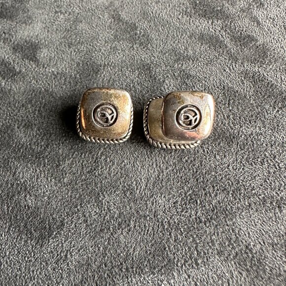 David Yurman Exotic Stone Cufflinks w/ Botswana Agate - RARE - Picture 12 of 16